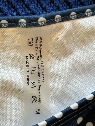 Bikini lunares azul y blanco