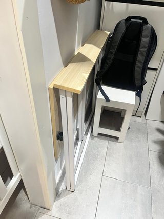 Mesa de estudio plegable madera y metal
