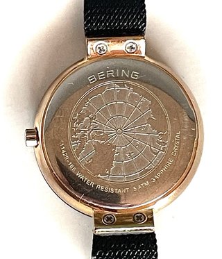 Reloj Bering Cerámica Negro y Dorado Mujer