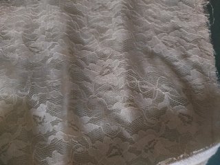 Tela de mantilla de encaje sintética, con forro