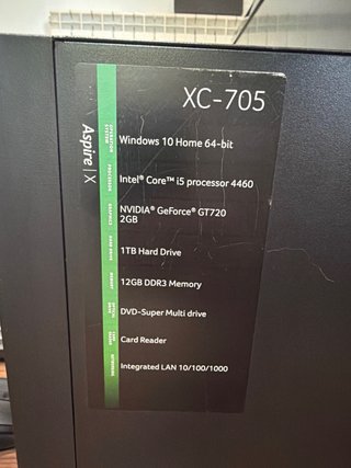 Acer Aspire XC-705 Ordenador PC