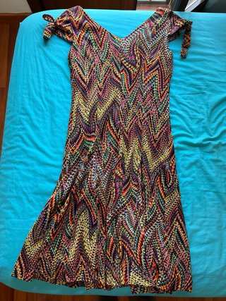 Vestido corto boho multicolor