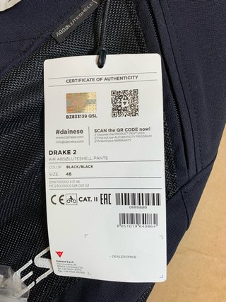 Pantalón Moto Dainese Drake 2 Air Talla 46