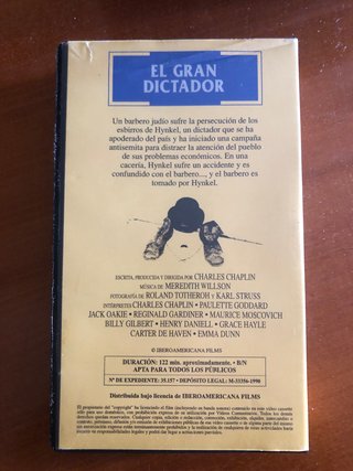 Colección 7 VHS Charlie Chaplin (Español)