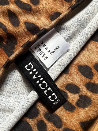 Top H&M Leopardo Drapeado Talla M