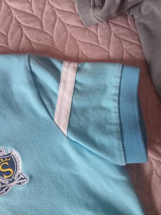 Polo azul mujer