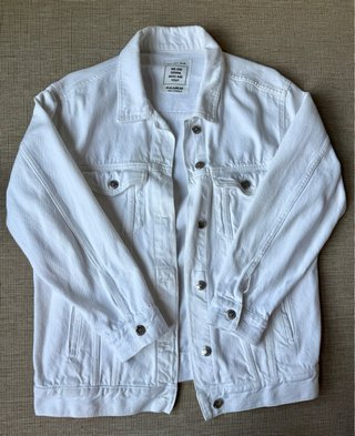 Chaqueta Vaquera Blanca Oversize