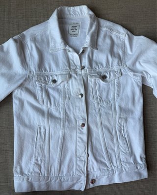 Chaqueta Vaquera Blanca Oversize