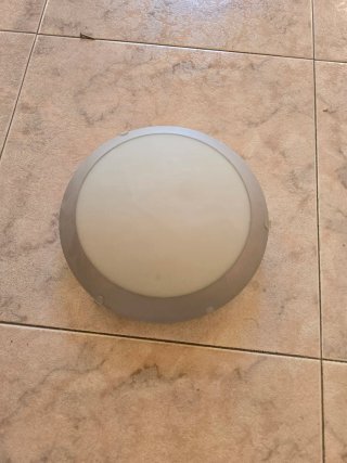 Lámpara de techo gris y blanca 25cm