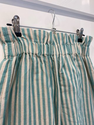 Pantalón rayas Sézane beige y verde T-Xs