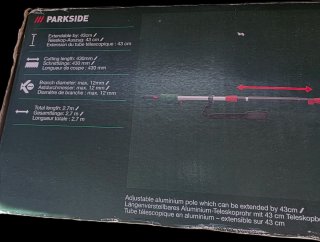 Cortasetos Extensible Parkside 20V + Batería