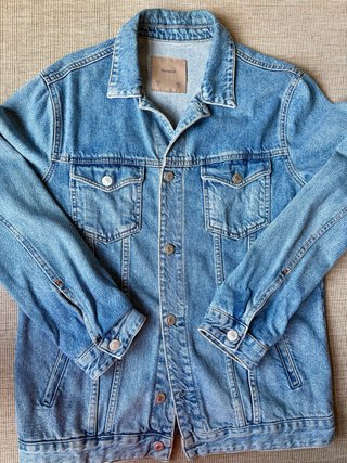 Chaqueta Vaquera Oversize Botones Plateados