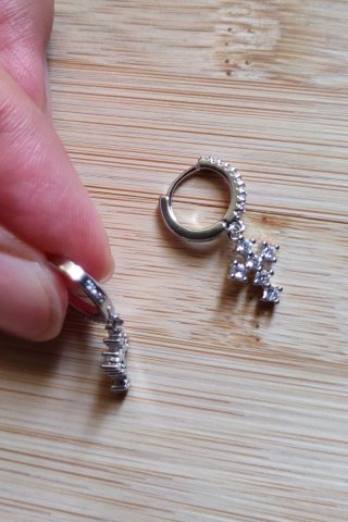 Pendientes de plata con circonitas