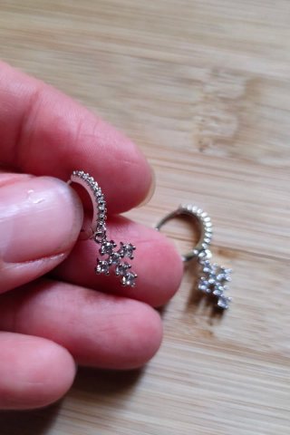 Pendientes de plata con circonitas