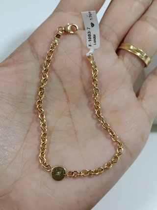 Pulsera Oro Amarillo 18k con Brillantito