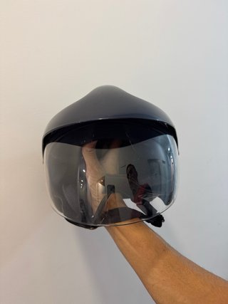 Casco Moto Azul Oscuro Talla M