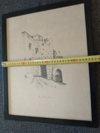 Litografía Arco del Cristo Cáceres