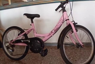 Bicicleta niña llanta 20 rosa, 6 marchas