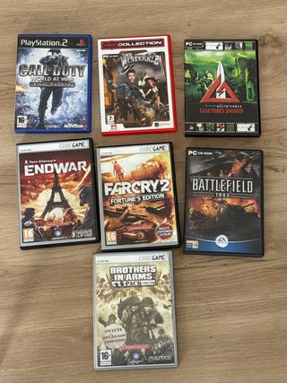 Pack 7 Juegos PC PS2: Call of Duty, Far Cry 2, Bat