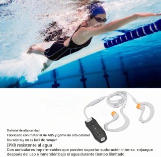 Reproductor MP3 8GB IPX8 Sumergible