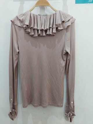 Blusa Ralph Lauren seda natural talla L
