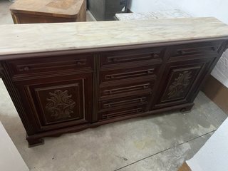 Mesitas de noche madera y mármol