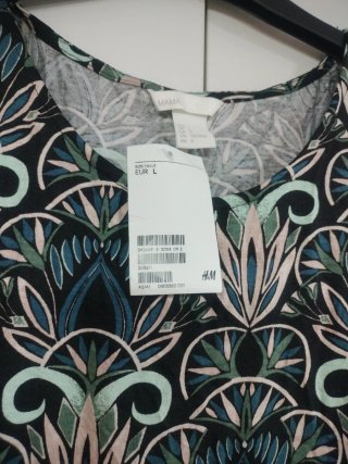 Vestido estampado geométrico manga larga