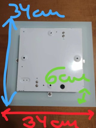 Lámpara de techo cuadrada moderna. Tengo 2 iguales