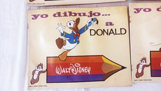 YO DIBUJO de Walt Disney X4 números