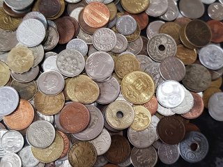 Lote de monedas pequeñas