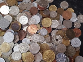 Lote de monedas pequeñas