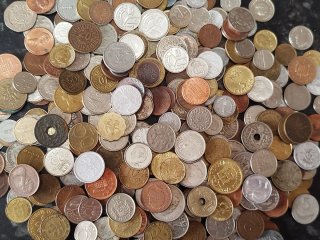 Lote de monedas pequeñas