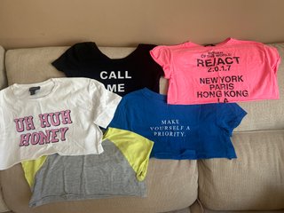 Lote 5 Camisetas Mujer Call Me Uh Huh Honey