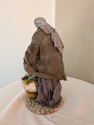 Statua pescatore in terracotta
