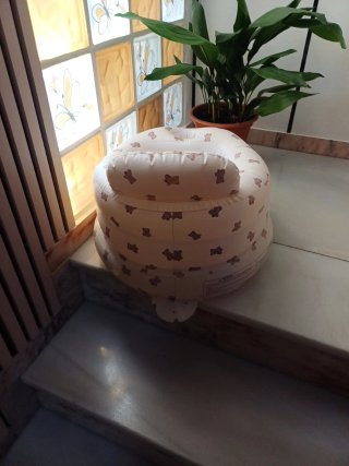 Asiento inflable para bebé con ositos