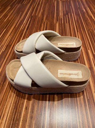 Sandalias Plataforma Stradivarius Blancas