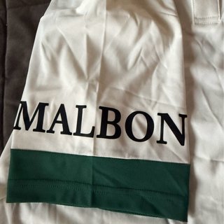 Polo Malbon Golf Blanco Verde Talla XL