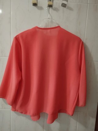 Bolero fluido naranja y negro