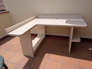 Mesa escritorio esquinera madera maple