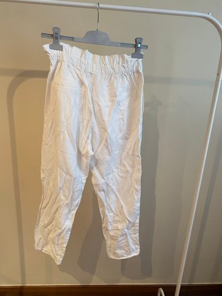 Pantalón Paperbag Blanco