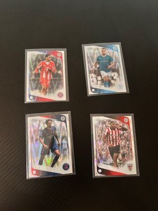 Lote 4 Topps Chrome UEFA 23/24 RayWave Refractor