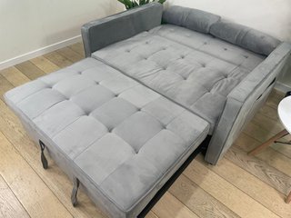 Sofá Cama Gris 2 Plazas Terciopelo