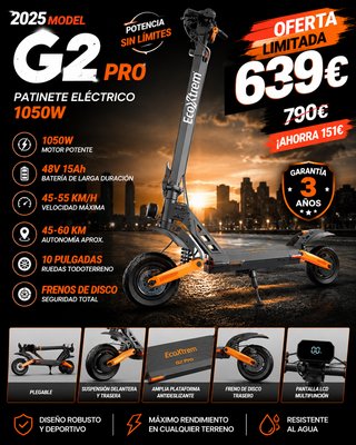 Patinete Eléctrico G2 PRO 1050W