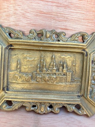 Cenicero Bronce Relieve Paisaje