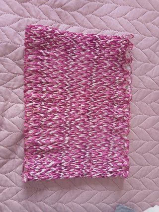 Top bandeau fruncido rosa y blanco