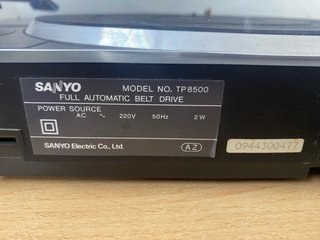 Giradischi Sanyo TP8500 - Gamma alta