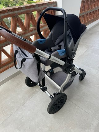 Carrito de bebé gris 3 en 1