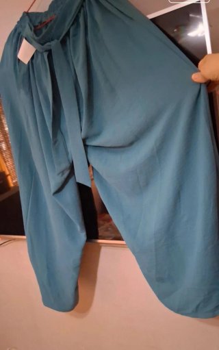 Pantalón ancho verano teal talla única
