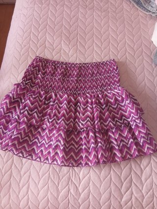 Falda estampada zig-zag talla única