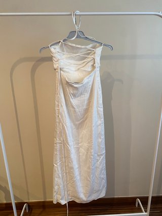 Vestido Largo Palabra de Honor Blanco
